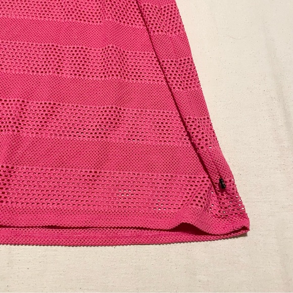 La Vie En Rose Pink Mesh Beach Cover-Up Size Large - Picture 6 of 16
